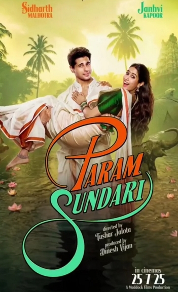 Param va Sundari hind kino 2025 (uzbek tilida) kino afishasi - Betakror.net